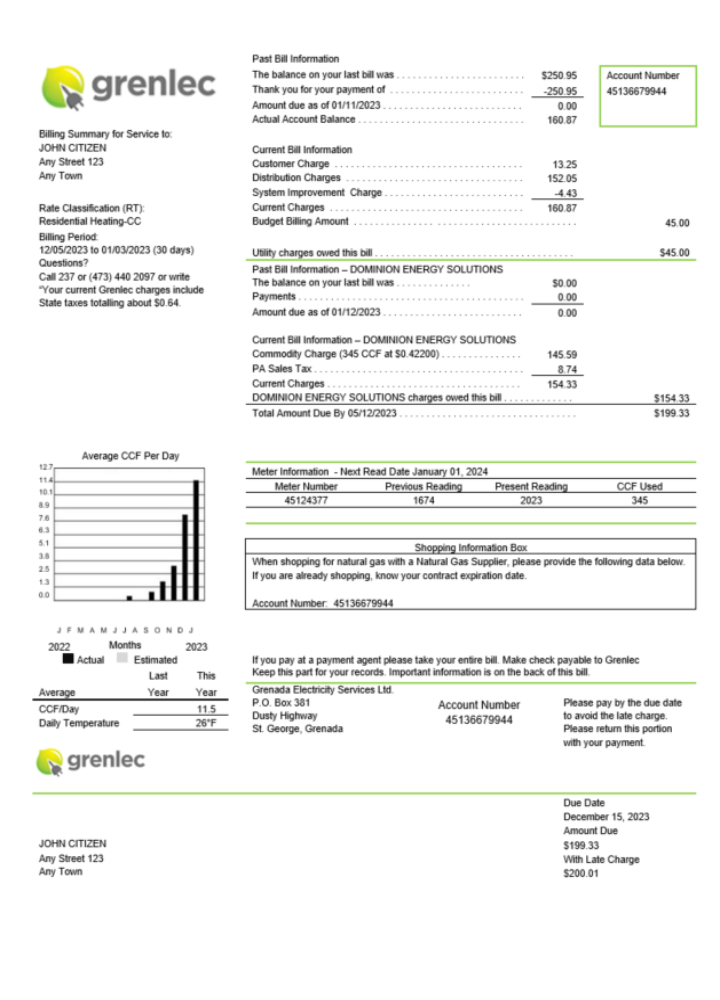  Minol USA business utility bill 